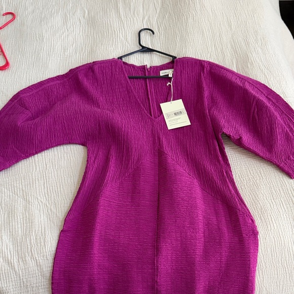 Mara Hoffman Vibrant Purple Textured Dress brand new